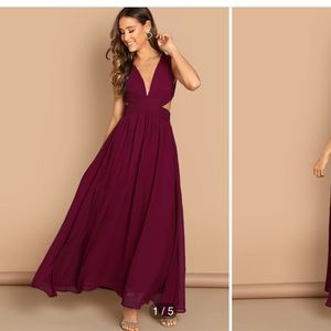 MAROON PROM DRESS